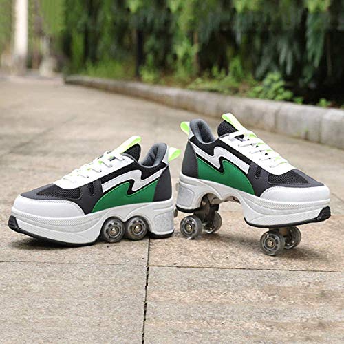 Roller Shoes Pulley Shoes Multifunctional Deformation Roller Skating Quad Skating Outdoor Sports For Adults Child,37