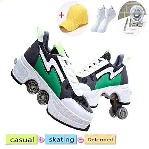 Roller Shoes Pulley Shoes Multifunctional Deformation Roller Skating Quad Skating Outdoor Sports For Adults Child,37