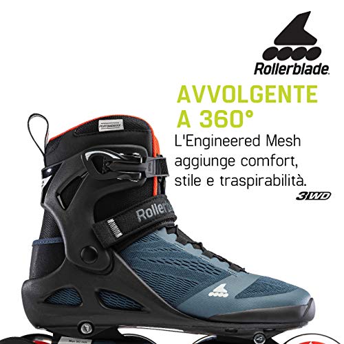 Rollerblade Patines en línea Unisex Macroblade 90 Orion Azul/Naranja Afilado, 280