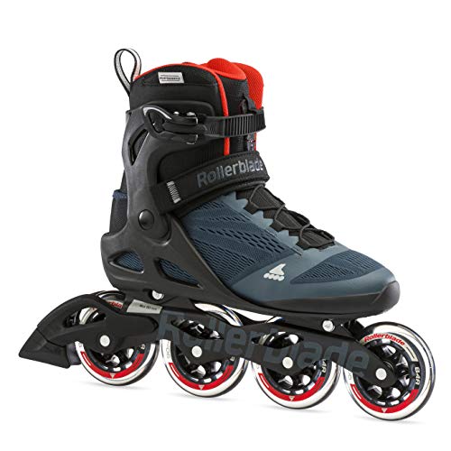 Rollerblade Patines en línea Unisex Macroblade 90 Orion Azul/Naranja Afilado, 280