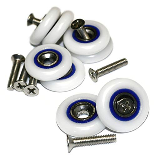 Rolli Rodamientos Mampara Ducha Acero Inoxidable Rodillos Ducha 23mm Repuesto Ruedas para Puerta Corredera Rodillos Ducha Tipo Q 8 uds y Tornillos Rolli Rodamientos Mampara Ducha Acero Inoxidable Rodillos Ducha 23mm Repuesto Ruedas para Puerta Corredera Rodillos Ducha Tipo Q 8 uds y Tornillos