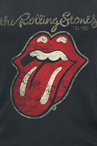 Rolling Stones The Plastered Tongue Mujer Top Negro L, 100% algodón, Regular Rolling Stones The Plastered Tongue Mujer Top Negro L, 100% algodón, Regular