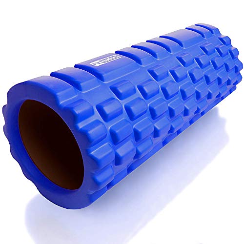 Rollo de Masaje Deportivo,Rodillo de Espuma para Terapia de Masaje,Foam Roller,para Masajes Muscular Fitness Pilates Yoga,Azul