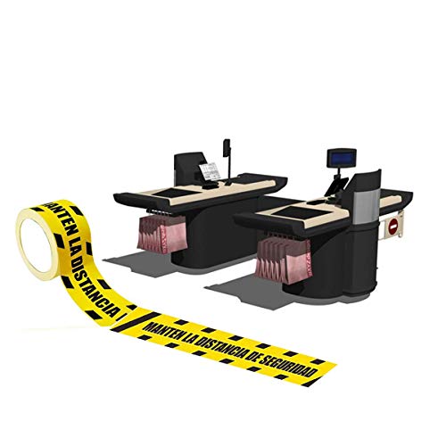 Rollo de vinilos Adhesivos para Suelo | Vinilo Antideslizante | Adhesivo para Exteriores | 2500 x7,2cm 25 Metros largo con el Texto: Manten LA Distancia DE Seguridad 2 unidades Rollo de vinilos Adhesivos para Suelo | Vinilo Antideslizante | Adhesivo para Exteriores | 2500 x7,2cm 25 Metros largo con el Texto: Manten LA Distancia DE Seguridad 2 unidades