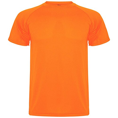 ROLY Camiseta técnica de Hombre Montecarlo, Naranja Fluorescente (L)