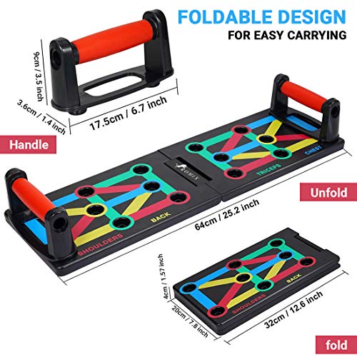 ROMIX Push Up Rack Board, 12 en 1 Multifuncional Sistema Plegable Ejercicio Stands, Portátil Tabla de Flexiones Hogar Gimnasio Soporte Equipo para Corporal Muscular Fitness Entrenamiento Hombre Mujer ROMIX Push Up Rack Board, 12 en 1 Multifuncional Sistema Plegable Ejercicio Stands, Portátil Tabla de Flexiones Hogar Gimnasio Soporte Equipo para Corporal Muscular Fitness Entrenamiento Hombre Mujer