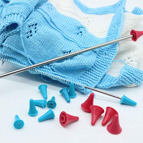 rongweiwang 20pcs / Set La Forma de Cono de Caucho Hace Punto de Punto Agujas de Coser tapón de Caucho de Punta de Aguja Consejos Point Protectores Arte de Costura Accesorios Color al Azar