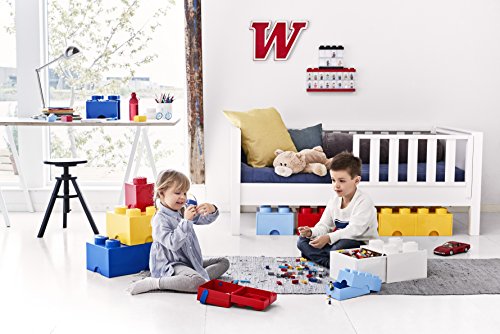Room Copenhagen 4005 Lego Ladrillo 4 pomos, 1 cajón, Caja de almacenaje apilable, 4,7 l, Legion/Light Royal Blue, 25 x 25 x 18 cm