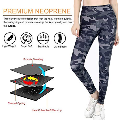 ROOTOK Mujer Pantalones Largos Deportivos de Camuflaje Leggings para Running, Yoga y Ejercicio (L) ROOTOK Mujer Pantalones Largos Deportivos de Camuflaje Leggings para Running, Yoga y Ejercicio (L)