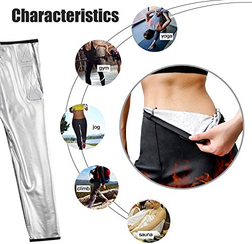ROOTOK Pantalones para adelgazar, Mallas deportivas mujer, pantalón de sudoración, leggins anticeluliticos fitness, mallas termicas efectiva en deporte fitness negro