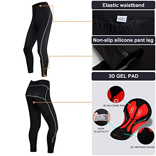 Ropa Ciclismo para Mujere, Ciclismo Maillot MTB de Manga Larga y Culotte Pantalones Acolchado 3D