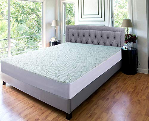 Ropa de Cama Utopía Premium 340 gsm 100% Impermeable Bambú Protector de colchón, Cubrecolchón, Transpirable, Estilo Ajustado Alrededor del elástico (150 x 200 x 30 cm)