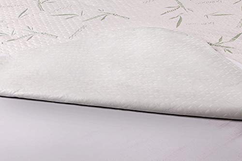 Ropa de Cama Utopía Premium 340 gsm 100% Impermeable Bambú Protector de colchón, Cubrecolchón, Transpirable, Estilo Ajustado Alrededor del elástico (150 x 200 x 30 cm)