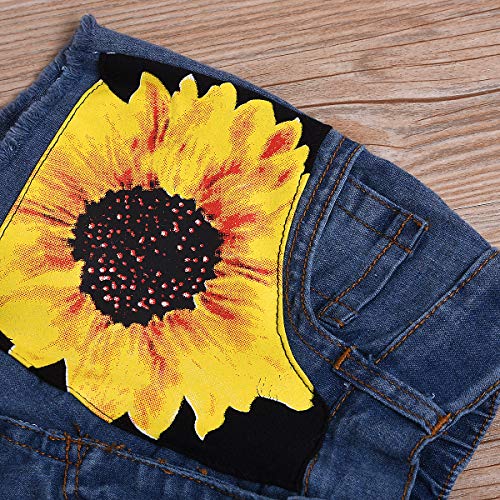 Ropa de girasol, para niño, informal, sin mangas, para la playa Girasol Blanco 6-7 Años