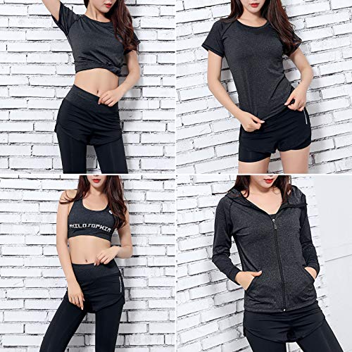 Ropa Deportiva Mujer,5 Piezas Conjuntos Deportivos para Mujer Yoga Fitness Deporte Chándales Ropa de Correr Conjunto de Gimnasio Ejercicio Carrera Entrenamiento Transpirable Cómodo Ropa Deportiva Mujer,5 Piezas Conjuntos Deportivos para Mujer Yoga Fitness Deporte Chándales Ropa de Correr Conjunto de Gimnasio Ejercicio Carrera Entrenamiento Transpirable Cómodo