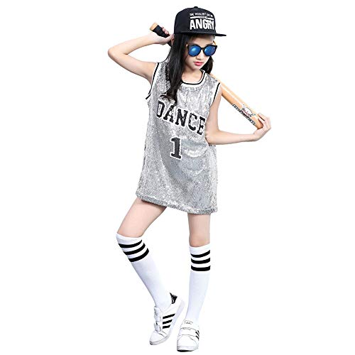 Ropa Hip Hop NiƱa Lentejuelas Ropa de Baile Trajes de Baile Callejero Ropa Hip Hop NiƱa Lentejuelas Ropa de Baile Trajes de Baile Callejero