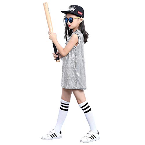 Ropa Hip Hop Niña Lentejuelas Ropa de Baile Trajes de Baile Callejero