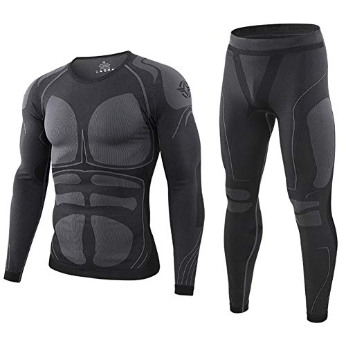 Ropa Interior Funcional para Deportes Al Aire Libre para Hombres, Conjunto De Ropa Interior Térmica De Otoño E Invierno, Que Se Utiliza para Hacer Ejercicio, Esquiar (Negro,M) Ropa Interior Funcional para Deportes Al Aire Libre para Hombres, Conjunto De Ropa Interior Térmica De Otoño E Invierno, Que Se Utiliza para Hacer Ejercicio, Esquiar (Negro,M)