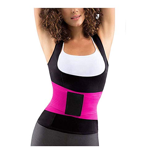 Rosa de Las Mujeres 3D Transpirable Ajustable corsé de la Cintura Abdominal Entrenamiento de la Cintura posparto Abdominales Culturismo Ropa Interior (Size : M)