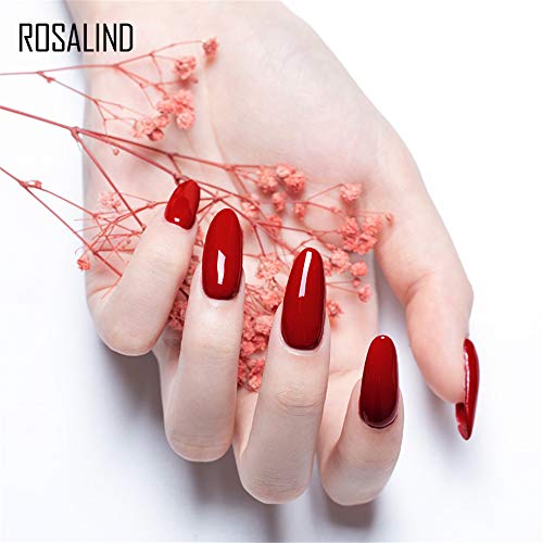 ROSALIND Esmaltes Semipermanentes de Navidad, 6 Colors Rojo Dorado Verde Bosque Blanco Esmaltes de Uñas en Gel UV LED para, Colección de El Día de los Reyes Magos 10ml