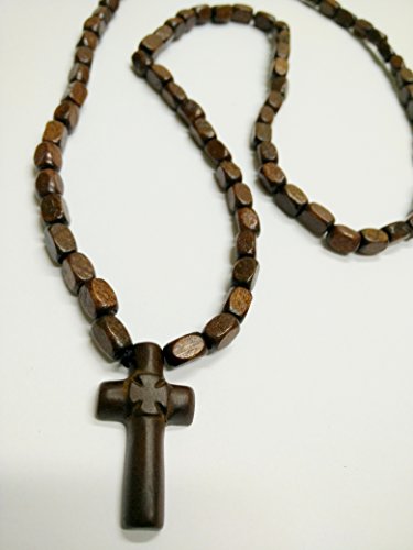 Rosario colgante religioso cristiano ortodoxo de doble cara con cruz / crucifijo de madera / 11. Rosario colgante religioso cristiano ortodoxo de doble cara con cruz / crucifijo de madera / 11.