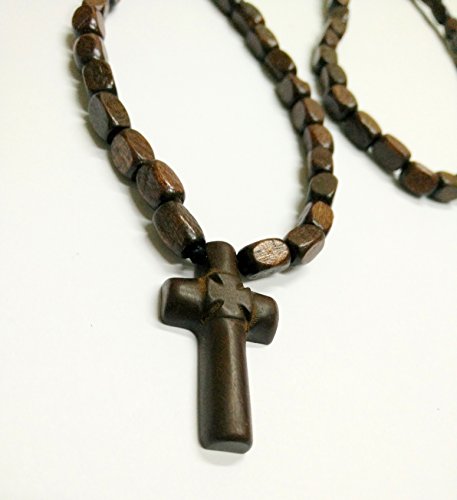 Rosario colgante religioso cristiano ortodoxo de doble cara con cruz / crucifijo de madera / 11. Rosario colgante religioso cristiano ortodoxo de doble cara con cruz / crucifijo de madera / 11.