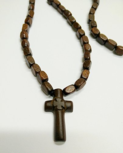 Rosario colgante religioso cristiano ortodoxo de doble cara con cruz / crucifijo de madera / 11. Rosario colgante religioso cristiano ortodoxo de doble cara con cruz / crucifijo de madera / 11.