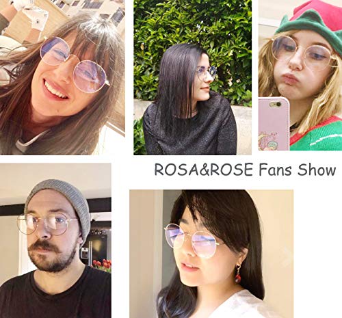 ROSA&ROSE Gafas para Ordenador Anti luz Azul - Gafas con Filtro de luz Azul bloqueo de luz azul Evita la Fatiga Ocular para Hombre y Mujer