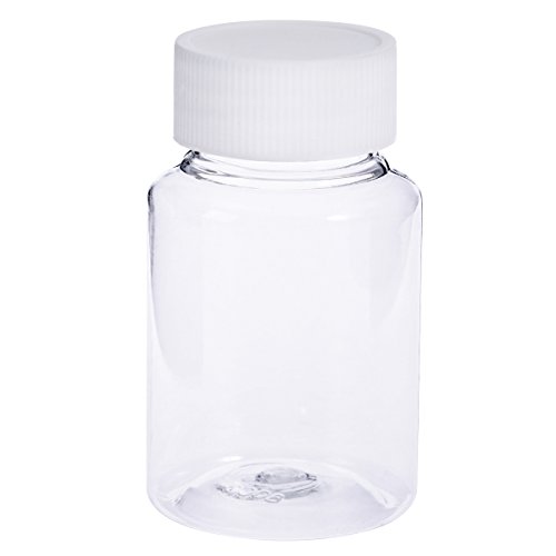 ROSENICE 10 piezas Botellas vacías de plástico de 80ml con tapa para píldoras medicina