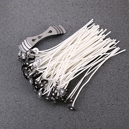 ROSENICE 15cm Mechas para Velas con la Herramienta de centrado de la Mecha 1pcs, 100pcs ROSENICE 15cm Mechas para Velas con la Herramienta de centrado de la Mecha 1pcs, 100pcs