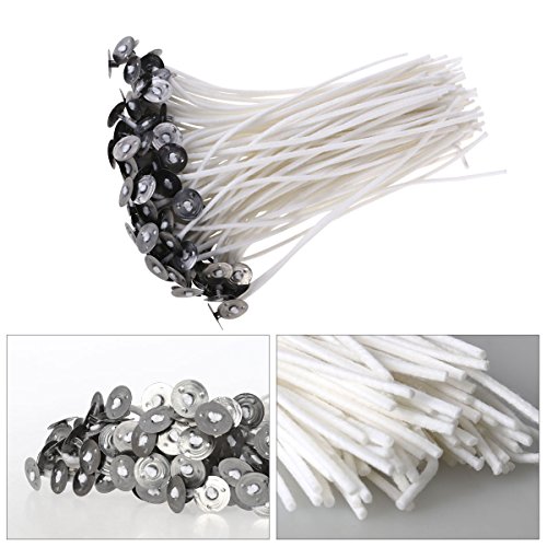 ROSENICE 15cm Mechas para Velas con la Herramienta de centrado de la Mecha 1pcs, 100pcs ROSENICE 15cm Mechas para Velas con la Herramienta de centrado de la Mecha 1pcs, 100pcs