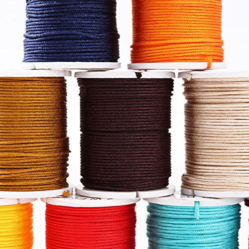 Rosenice - Cordones de nailon de varios colores, hilos para hacer collares y pulseras para manualidades, creación de bisutería y artesanías 0,8 mm – 10 unidades