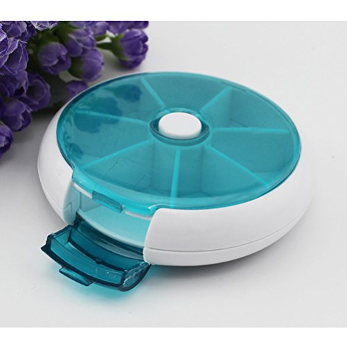 ROSENICE Pastillero Semanal 7 Compartimentos Organizador Dispensador de Pastilla (Verde) ROSENICE Pastillero Semanal 7 Compartimentos Organizador Dispensador de Pastilla (Verde)