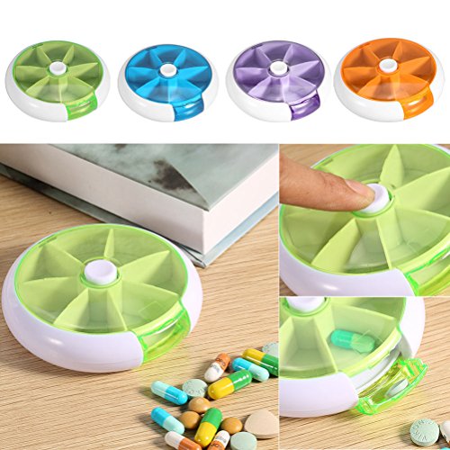 ROSENICE Pastillero Semanal 7 Compartimentos Organizador Dispensador de Pastilla (Verde) ROSENICE Pastillero Semanal 7 Compartimentos Organizador Dispensador de Pastilla (Verde)
