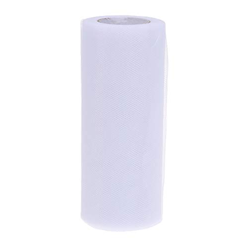 ROSENICE Tul Blanco Para banquetes boda tul rollo 22M * 15CM bricolaje decoración de Tutu (blanco) ROSENICE Tul Blanco Para banquetes boda tul rollo 22M * 15CM bricolaje decoración de Tutu (blanco)