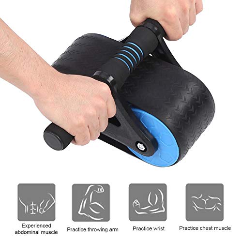 Rosilesi Springback Wheels Roller - Ejercitador Abdominal doméstico Entrenamiento de Push-up Equipo de Fitness Mudo Azul Rosilesi Springback Wheels Roller - Ejercitador Abdominal doméstico Entrenamiento de Push-up Equipo de Fitness Mudo Azul