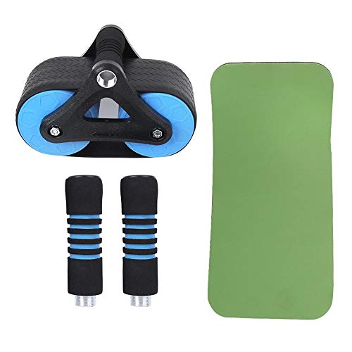 Rosilesi Springback Wheels Roller - Ejercitador Abdominal doméstico Entrenamiento de Push-up Equipo de Fitness Mudo Azul