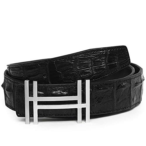 RosyU - Cinturón de piel de cocodrilo de 38 mm HH RosyU - Cinturón de piel de cocodrilo de 38 mm HH