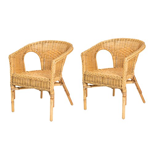 Rotin Design Rebajas : -34% Lote de 2 sillones de Mimbre Chris Miel Moderno y Barato Rotin Design Rebajas : -34% Lote de 2 sillones de Mimbre Chris Miel Moderno y Barato