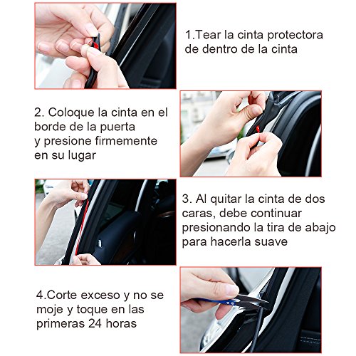 Rovtop 10M Protección de goma de puerta de coche Protección de frontera Cinturón para evitar arañazos Marco de puerta de metal Junta de goma de goma (negro) Rovtop 10M Protección de goma de puerta de coche Protección de frontera Cinturón para evitar arañazos Marco de puerta de metal Junta de goma de goma (negro)