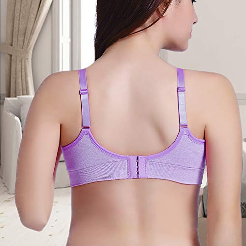 Rovtop 3 Pcs Sujetador de Lactancia de Sujetador de Maternidad Sin Costuras para Mujer Dormir Acolchado Extraíble, Adecuado para Lactancia(Talla XL)