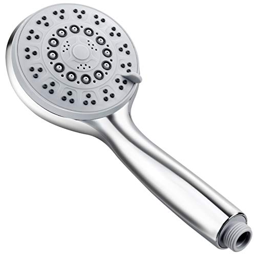 Rovtop Alcachofa de Ducha - Mano la Cabeza de Ducha Ahorro de Agua Extraíble de Cromo Ducha Cabezal de Ducha de Masaje Universal - 5 Modos