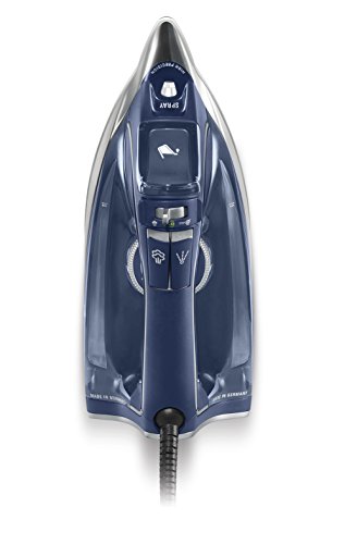 Rowenta DW8215D1 ProMaster Plancha de Ropa con Golpe 200 Vapor Continuo de 40 g/min, Suela Microsteam 400 HD Profile, Modo Eco y Sistema antical Integrado, 2800 W, 0.3 litros, Acero Inoxidable, Azul