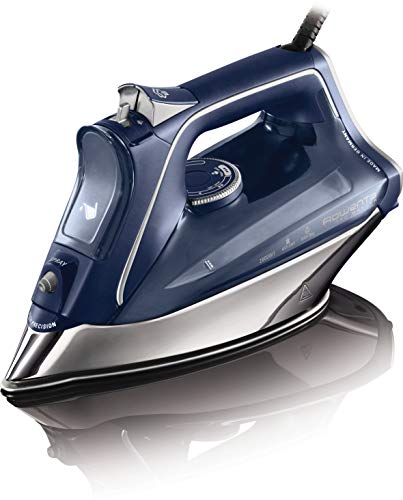 Rowenta DW8215D1 ProMaster Plancha de Ropa con Golpe 200 Vapor Continuo de 40 g/min, Suela Microsteam 400 HD Profile, Modo Eco y Sistema antical Integrado, 2800 W, 0.3 litros, Acero Inoxidable, Azul