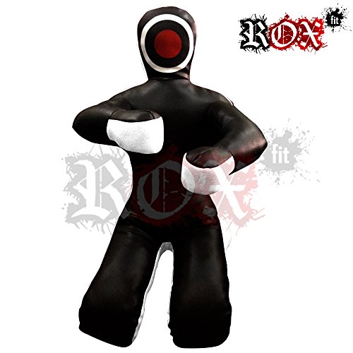 ROX Fit Grappling Dummy muñeco JiuJistsu Brazilian entrenamiento realista bolsa BJJ MMA ejercicio blanco negro (6 Piedras (72 ") - 180 cm - sin relleno) ROX Fit Grappling Dummy muñeco JiuJistsu Brazilian entrenamiento realista bolsa BJJ MMA ejercicio blanco negro (6 Piedras (72 ") - 180 cm - sin relleno)