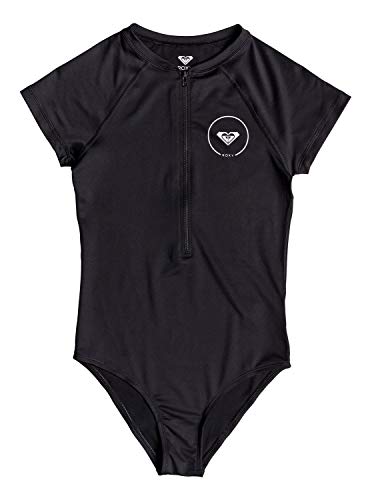 Roxy Essentials - Bañador Entero De Manga Corta Cap Y Cremallera Frontal con UPF 50 para Mujer Bañador Entero, Mujer, True Black, XS Roxy Essentials - Bañador Entero De Manga Corta Cap Y Cremallera Frontal con UPF 50 para Mujer Bañador Entero, Mujer, True Black, XS