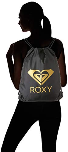 Roxy Light AS A Feather Solid, Bolsa de Gimnasio o Mochila. para Mujer, Antracita, Medium