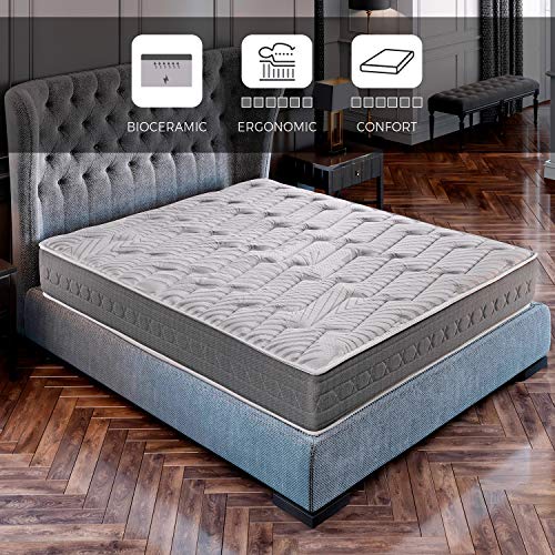 ROYAL SLEEP Colchón viscoelástico Carbono 90x190 firmeza Alta, Gama Alta, Efecto regenerador, Altura 25cm - Colchones Ceramic Plus ROYAL SLEEP Colchón viscoelástico Carbono 90x190 firmeza Alta, Gama Alta, Efecto regenerador, Altura 25cm - Colchones Ceramic Plus