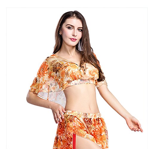 ROYAL SMEELA Danza del Vientre Top Danza del Vientre Sexy Top Danza de la Moda Top Performance Clothing Danza del Vientre Traje Naranja ROYAL SMEELA Danza del Vientre Top Danza del Vientre Sexy Top Danza de la Moda Top Performance Clothing Danza del Vientre Traje Naranja