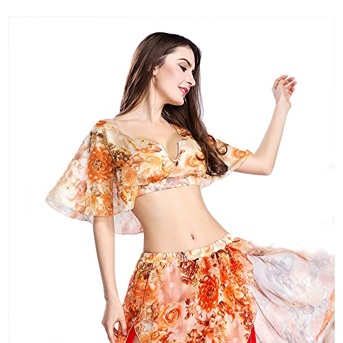 ROYAL SMEELA Danza del Vientre Top Danza del Vientre Sexy Top Danza de la Moda Top Performance Clothing Danza del Vientre Traje Naranja ROYAL SMEELA Danza del Vientre Top Danza del Vientre Sexy Top Danza de la Moda Top Performance Clothing Danza del Vientre Traje Naranja